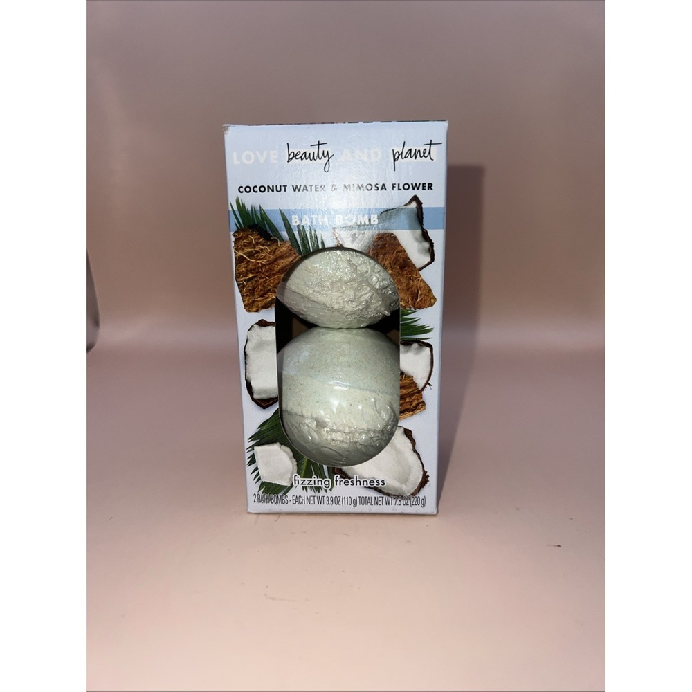 Love‎ Beauty and Planet Bath Bombs Coconut Water and Mimosa Flower 7.8 oz